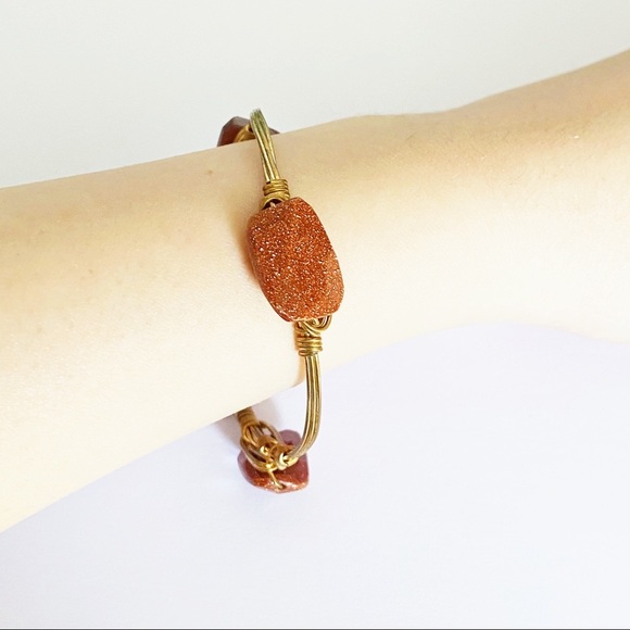 Bourbon & bowties goldstone copper wire bangle - Picture 4 of 6